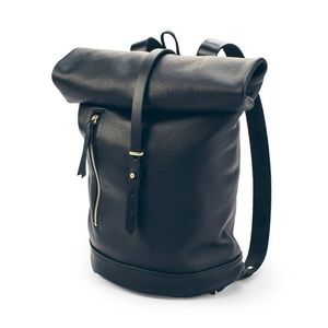 Future Glory leather backpack--black minimal